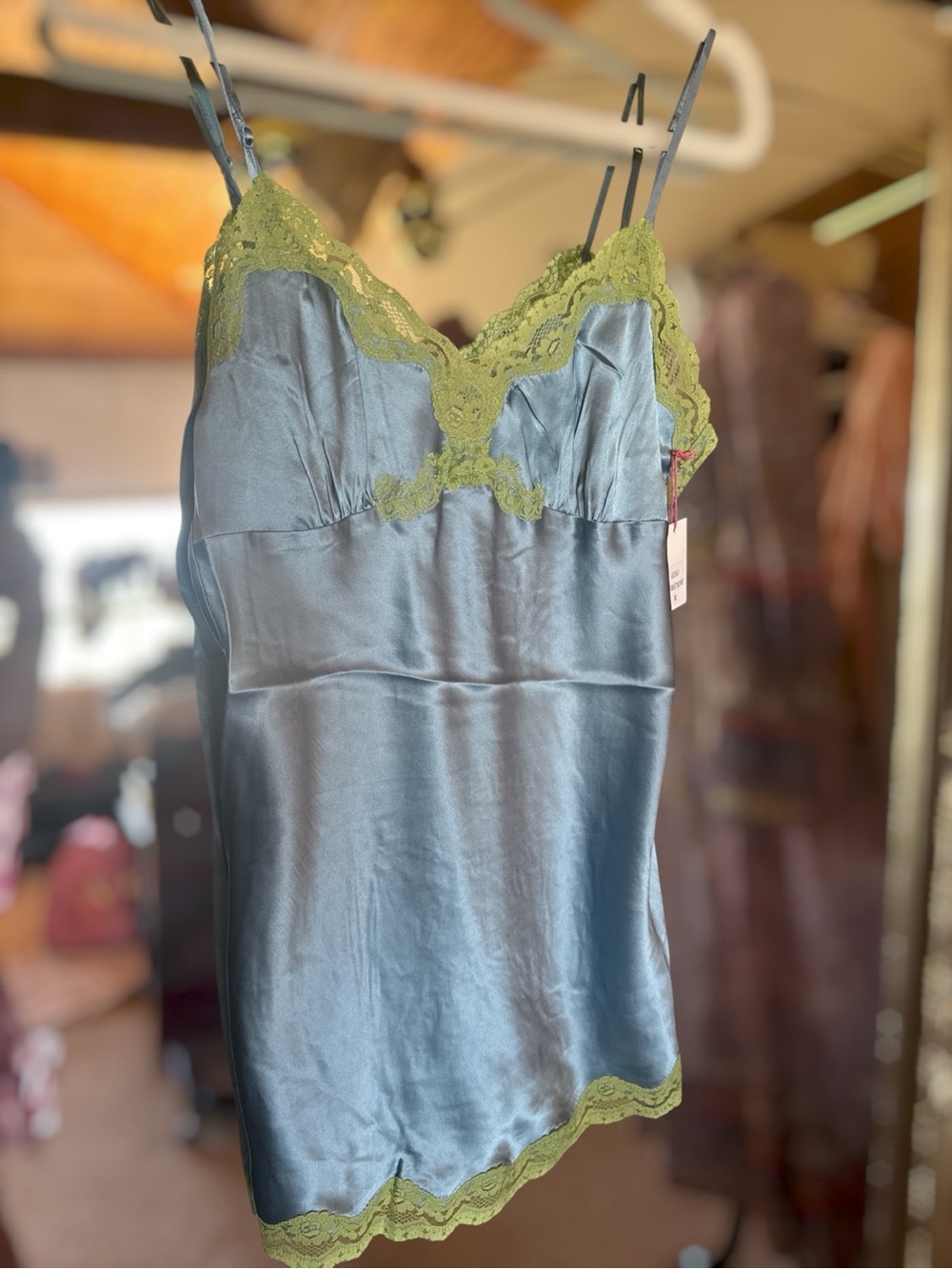 Gold Hawk Washable Silk Cami, NWT, $200 MSRP, Luxury Silk Bue Grotto